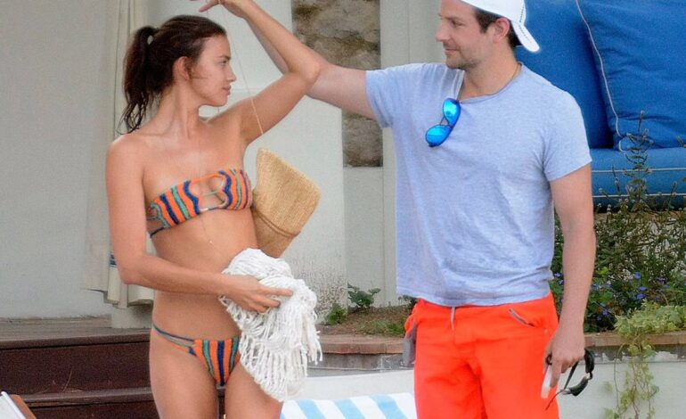 Irina Shayk Elevates Beach Style in Polka Dot Bikini on Capri Escape