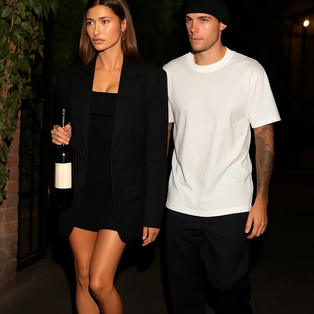 Justin and Hailey Bieber Date Night at West Hollywood’s Ysabel Ends With Wine To Go