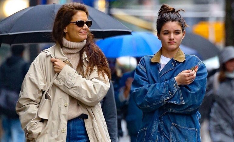Katie Holmes Brings Teen Daughter Suri Noelle to Happy Hours Film Set in Rare Appearance