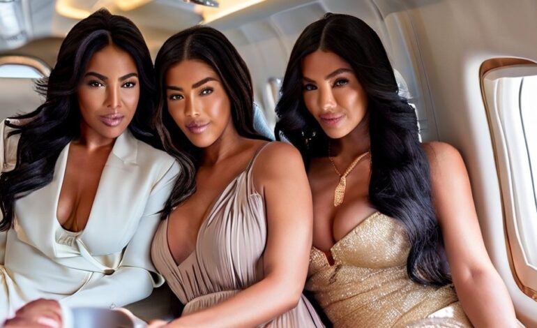 Kim Kardashian’s Sky-High Cleavage Tease Sparks Jetset Controversy in Korea