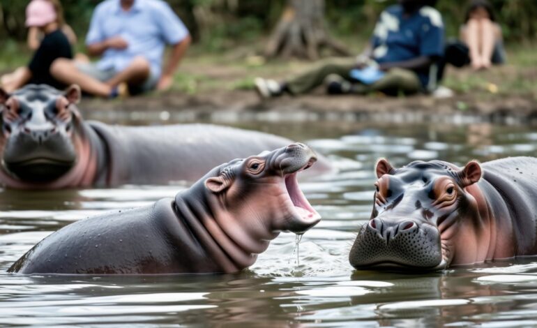 Mars the Pygmy Hippo Steals Hearts with Pool Drama and Mom Power