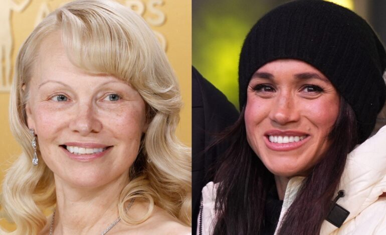 Pamela Anderson Shrugs at Claims Meghan Markle Copied Her Cooking Show