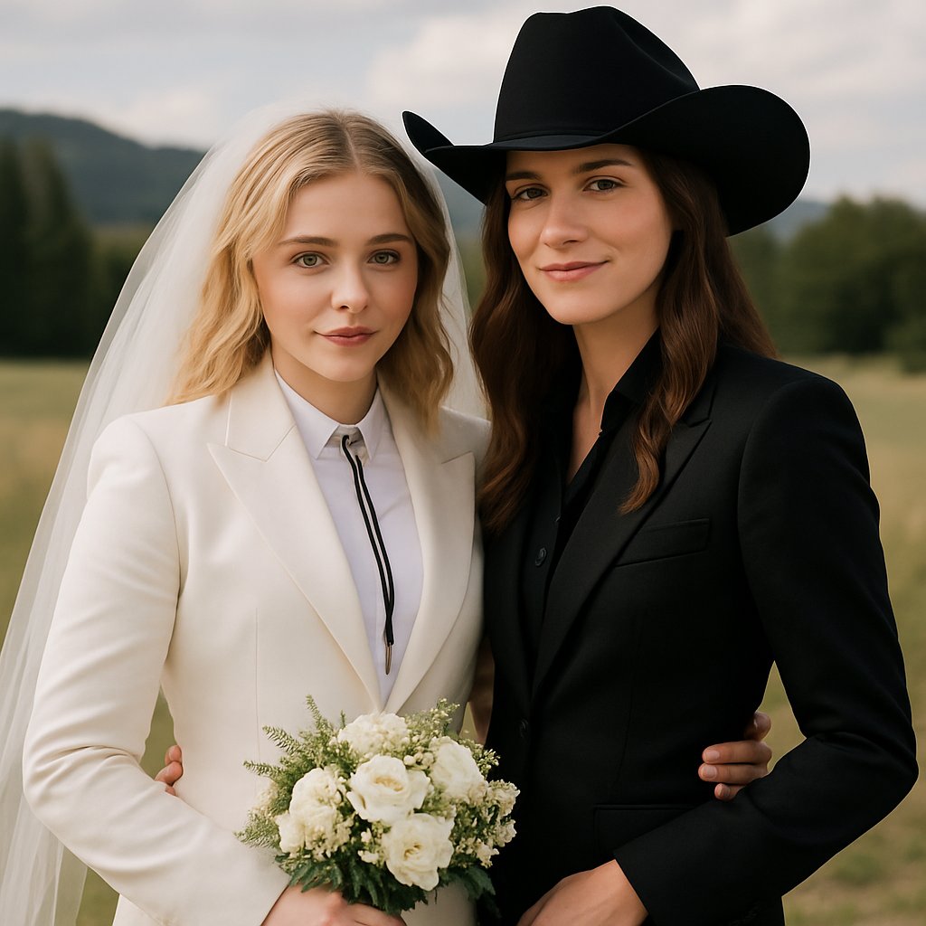 Chloë Grace Moretz Marries Kate Harrison in Louis Vuitton Line-Dancing Labor Day Wedding