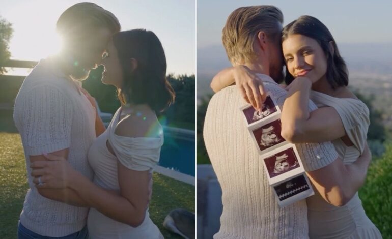 Derek Hough Celebrates Hayley Erbert’s Growing Baby Bump with Dreamy Clips and Cherished Vows