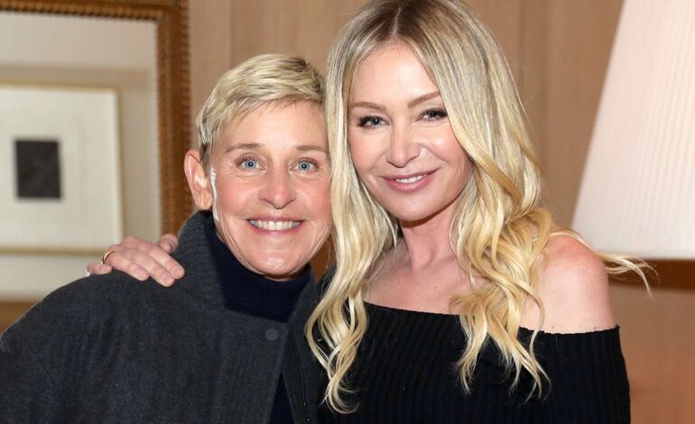 Ellen DeGeneres Unveils Dramatic Dark Gray Hair at Rare Public Outing with Wife Portia de Rossi