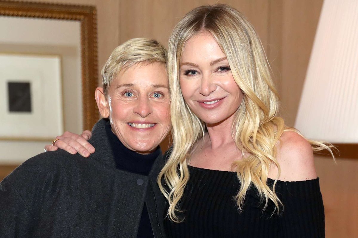 Ellen DeGeneres Unveils Dramatic Dark Gray Hair at Rare Public Outing with Wife Portia de Rossi
