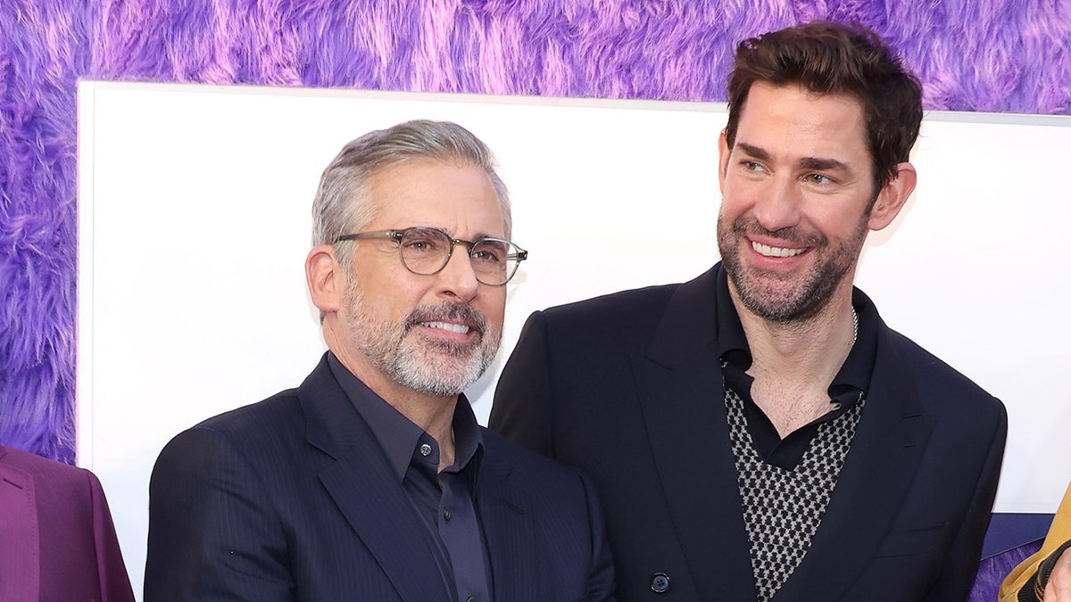 The Office Legends Steve Carell and John Krasinski Drop by The Paper Set for a Surprise Visit